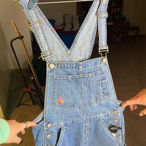 NWT Embroidered Vintage Overalls